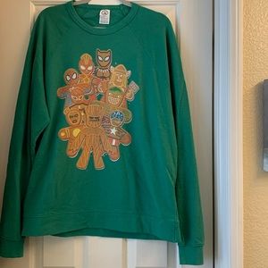 Avengers Ugly Christmas sweater ❤️💚 Gingerbread style Avengers